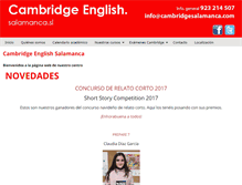 Tablet Screenshot of cambridgeenglishsalamanca.com